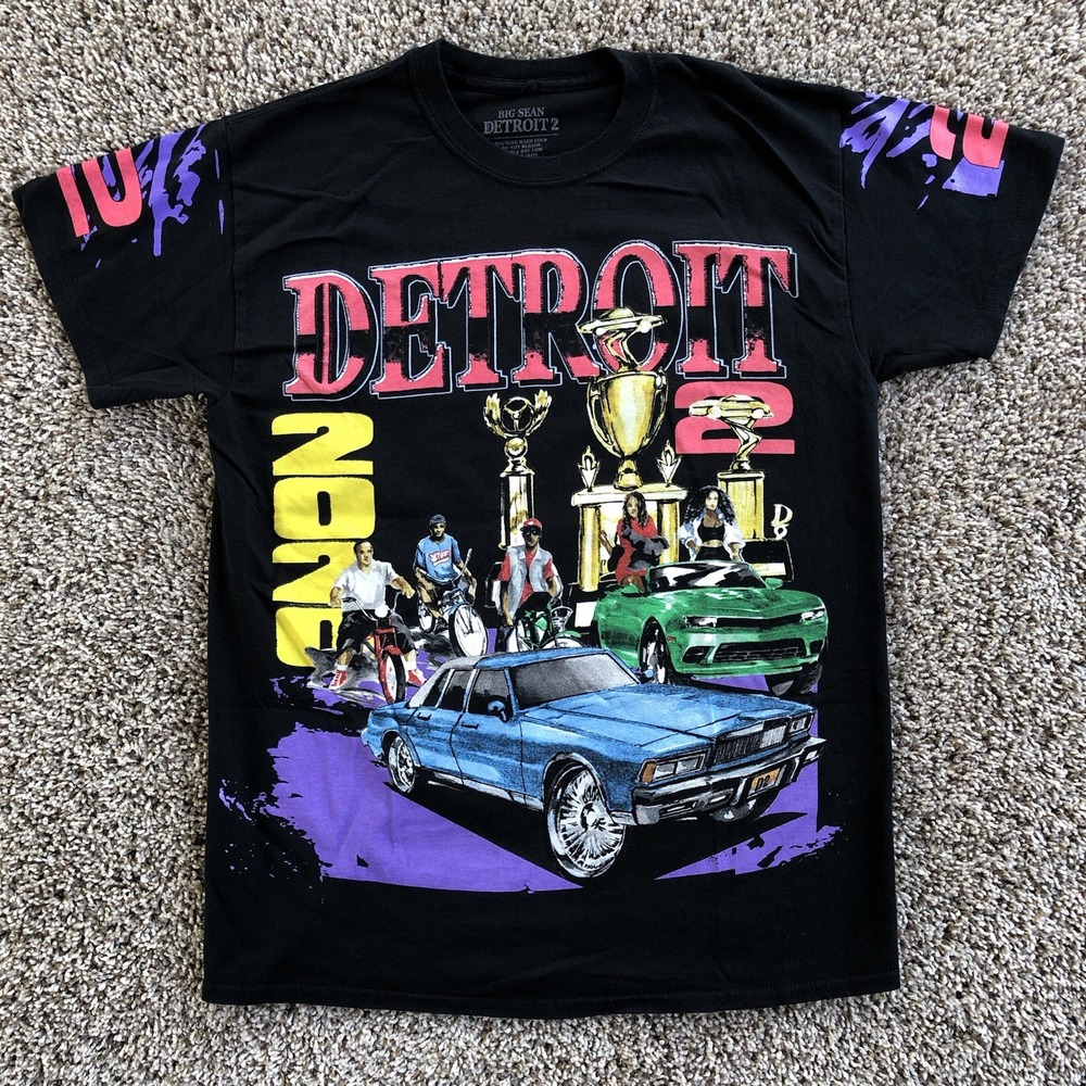 Big Sean Detroit 2 2020 Album Merch T-Shirt Mens M AOP Rap Hip Hop Graphic Tee